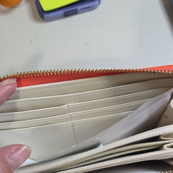 Kate Spade Or And White Stripped Wallet - Picture 5 of 7